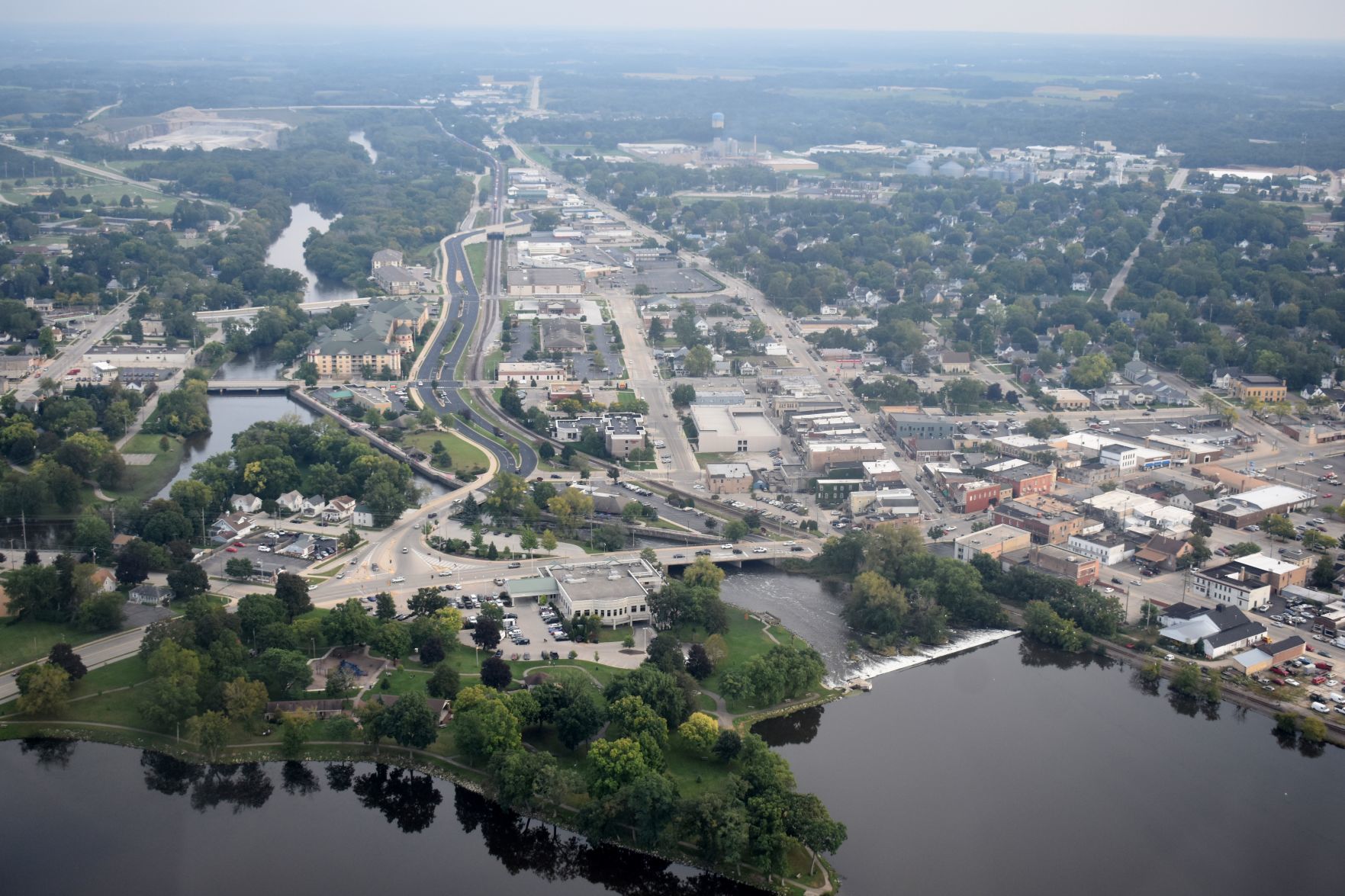 Downtown Burlington from above